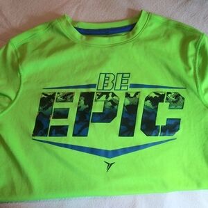 Old Navy active boys size 10 to 12 neon green shir